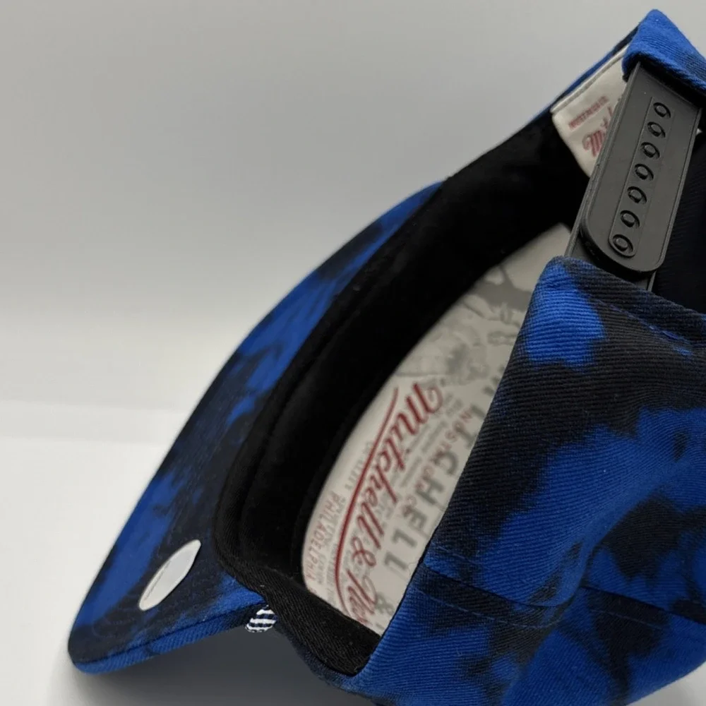Mitchell‎ & Ness Brooklyn Nets Adjustable Blue Camo Snapback Hat NBA Basketball